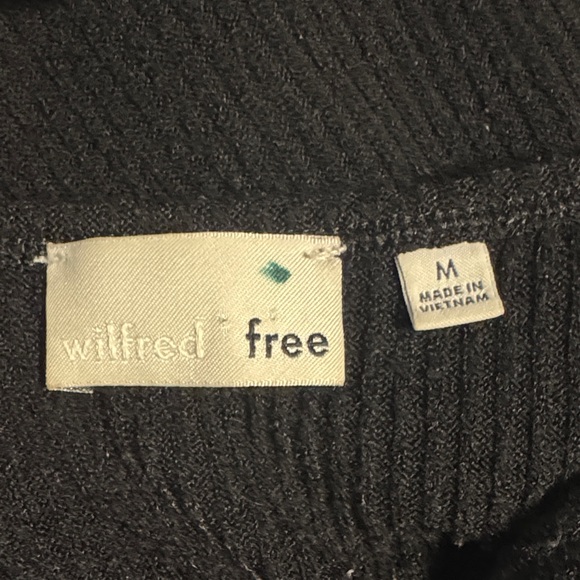 Aritzia Wilfred Free Charcoal black Knit dress Go To LBD ribbed bodycon stretch - Picture 5 of 10